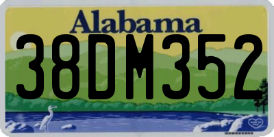 AL license plate 38DM352