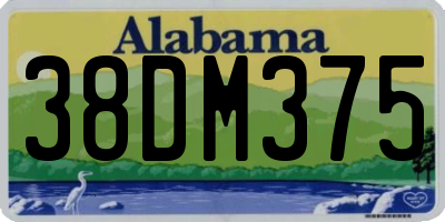 AL license plate 38DM375