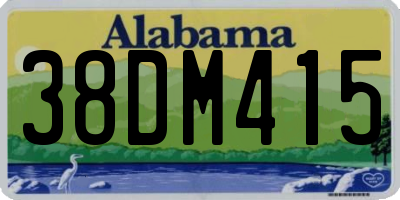AL license plate 38DM415