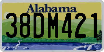 AL license plate 38DM421