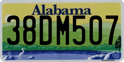 AL license plate 38DM507