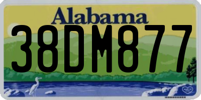 AL license plate 38DM877