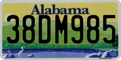 AL license plate 38DM985