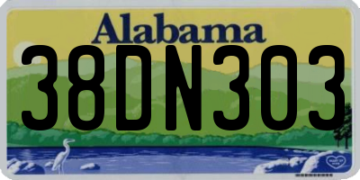 AL license plate 38DN303