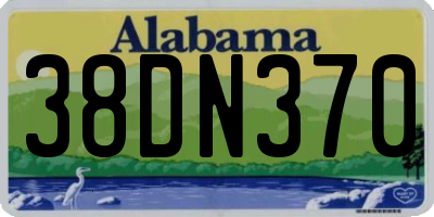 AL license plate 38DN370