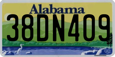 AL license plate 38DN409