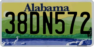 AL license plate 38DN572