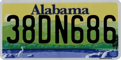 AL license plate 38DN686