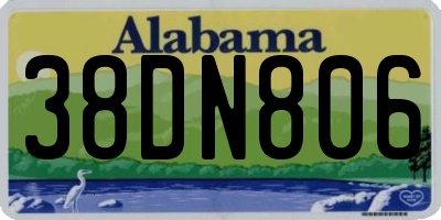 AL license plate 38DN806