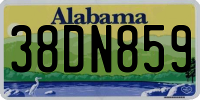 AL license plate 38DN859