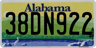 AL license plate 38DN922