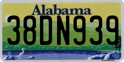 AL license plate 38DN939