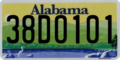 AL license plate 38DO101