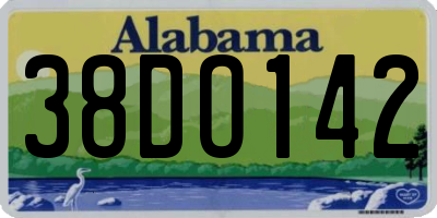 AL license plate 38DO142