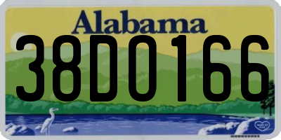 AL license plate 38DO166