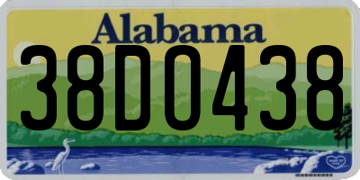AL license plate 38DO438