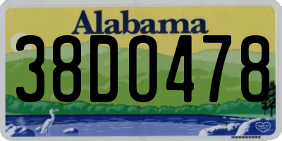 AL license plate 38DO478
