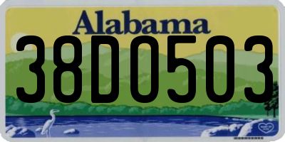 AL license plate 38DO503