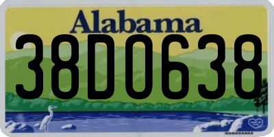AL license plate 38DO638