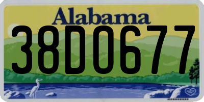AL license plate 38DO677