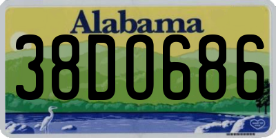 AL license plate 38DO686