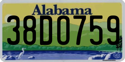 AL license plate 38DO759