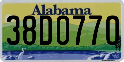 AL license plate 38DO770