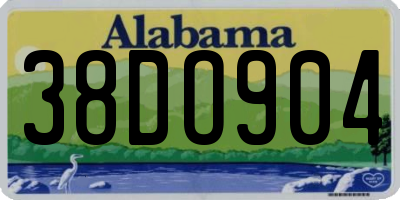 AL license plate 38DO904