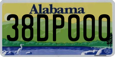 AL license plate 38DP000