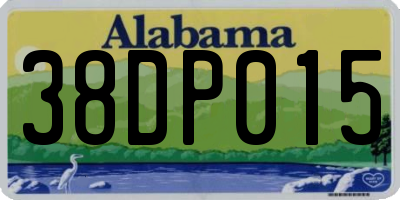 AL license plate 38DP015