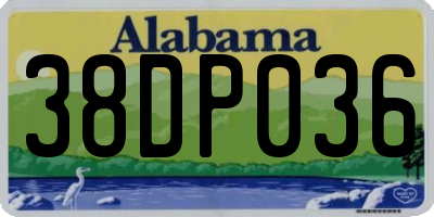 AL license plate 38DP036