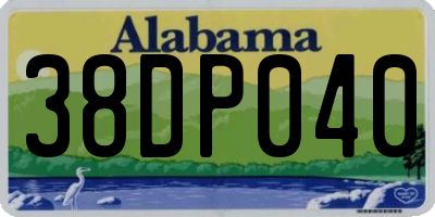 AL license plate 38DP040