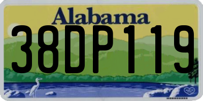 AL license plate 38DP119