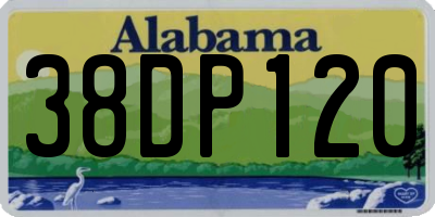 AL license plate 38DP120