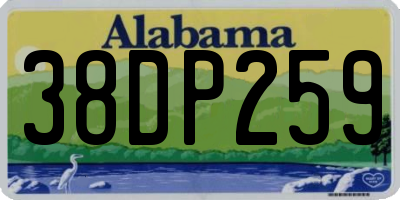 AL license plate 38DP259
