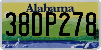 AL license plate 38DP278
