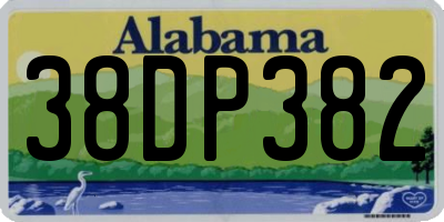 AL license plate 38DP382