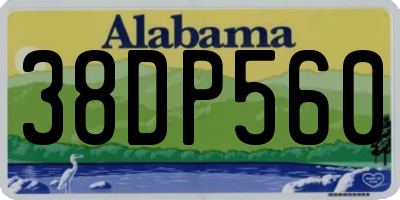 AL license plate 38DP560