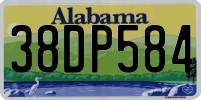 AL license plate 38DP584