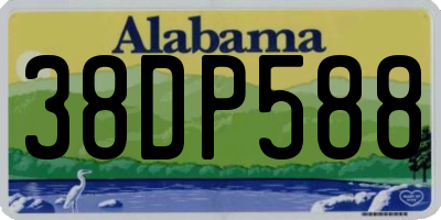 AL license plate 38DP588