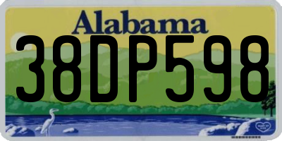 AL license plate 38DP598