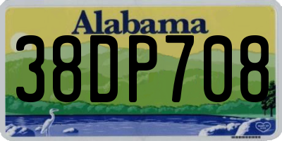 AL license plate 38DP708