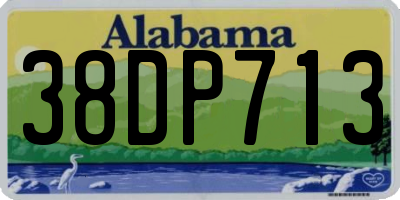 AL license plate 38DP713