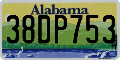 AL license plate 38DP753