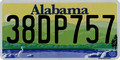 AL license plate 38DP757