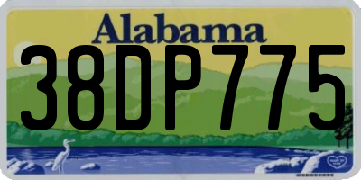 AL license plate 38DP775