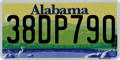AL license plate 38DP790