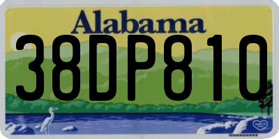 AL license plate 38DP810