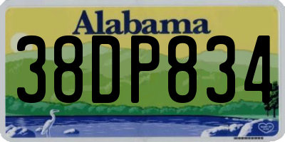 AL license plate 38DP834