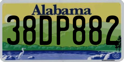 AL license plate 38DP882